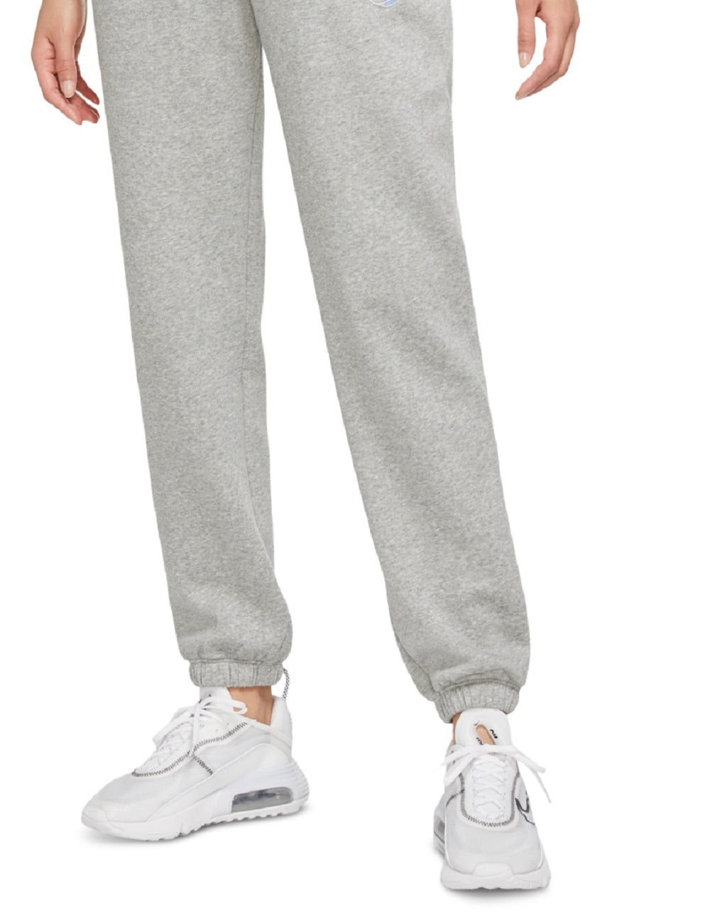 Nike Women's Fitted Fleece Jogger Pants Grey Size Large