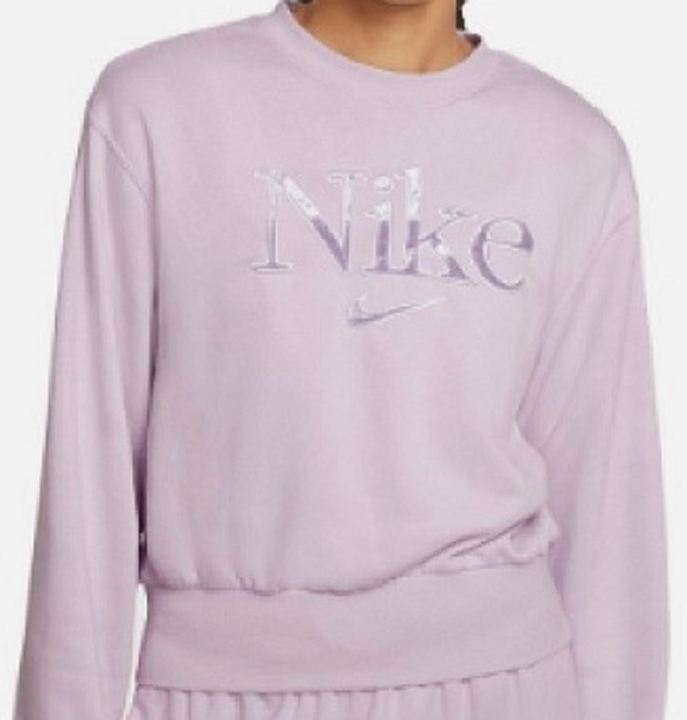 Nike Women's Femme Logo Fleece Sweatshirt Purple Size X-Small