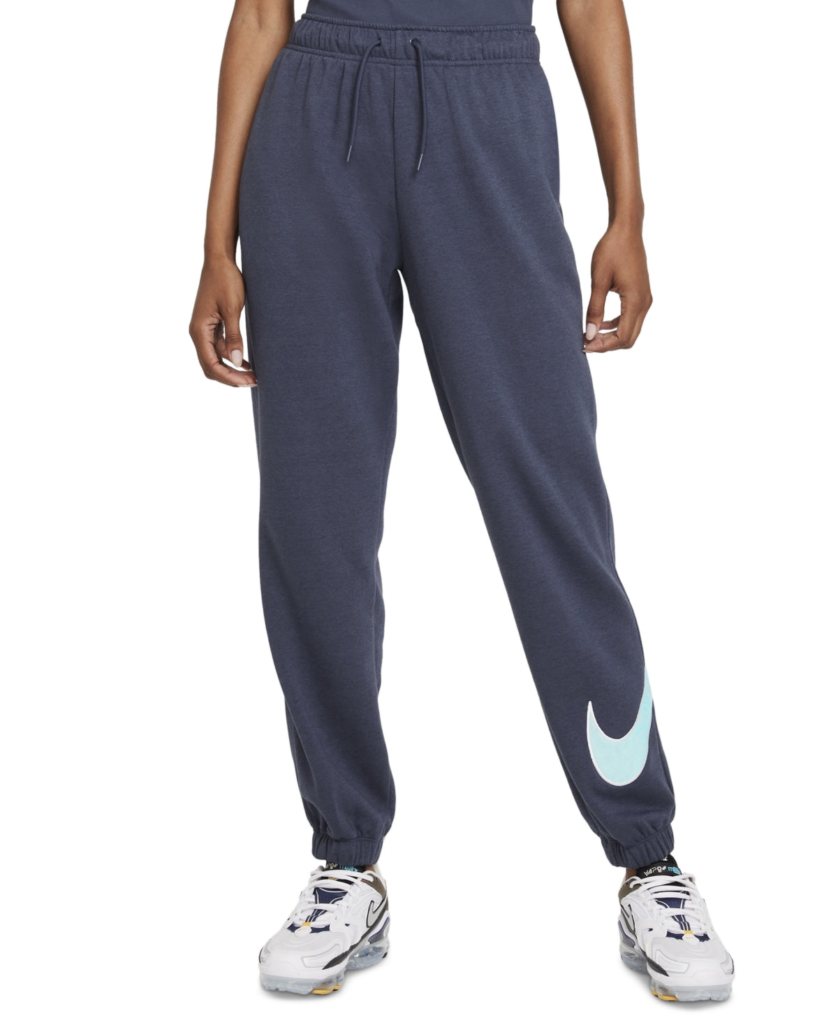 Nike Women's Fleece Lined Loogo Stretch Jogger Blue Size 2X