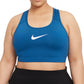 Nike Women's Dri Fit Medium Support Sports Bra Blue Size 1X