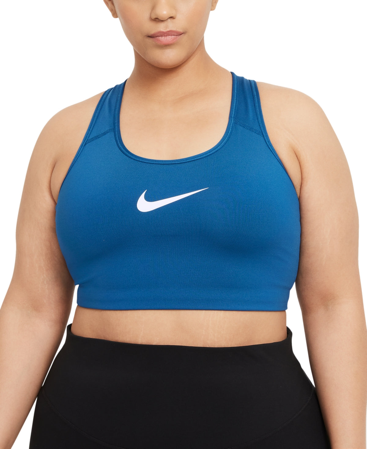 Nike Women's Dri Fit Medium Support Sports Bra Blue Size 1X