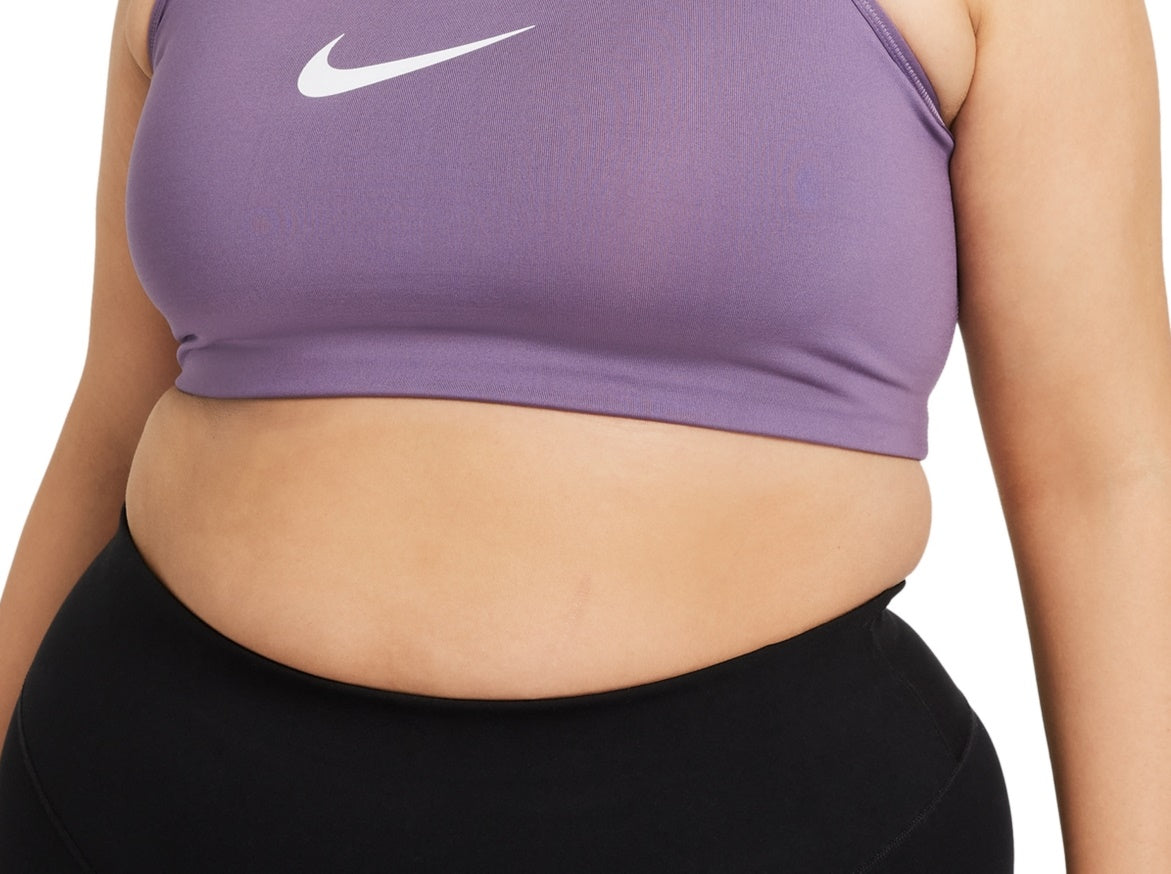 Nike Women's Dri Fit Medium Support Sports Bra Purple Size 2X