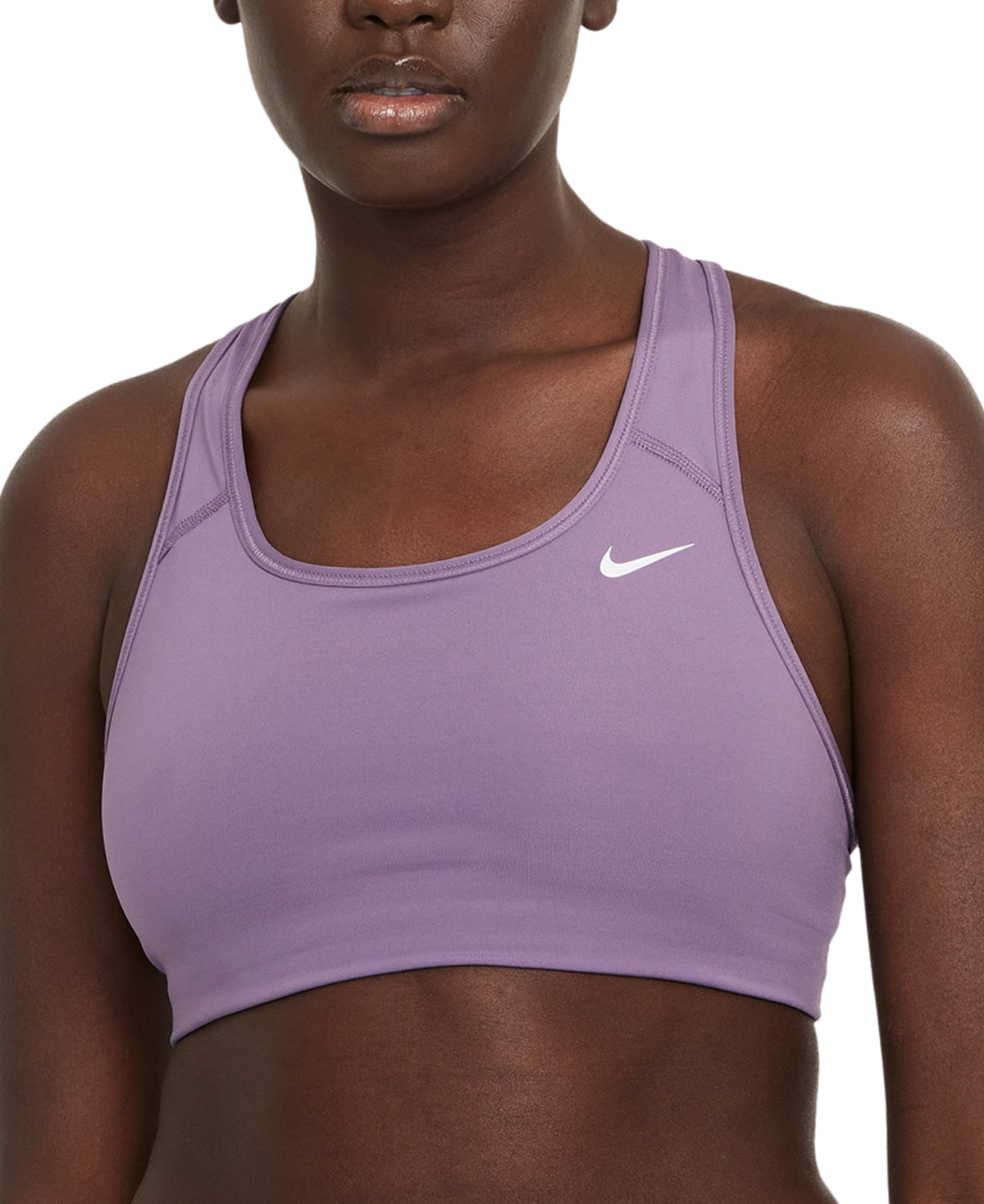 Nike Women's Dri Fit Racerback Medium Impact Sports Bra Purple Size Small
