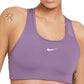 Nike Women's 1 Piece Pad Medium Impact Sports Bra Purple Size X-Small