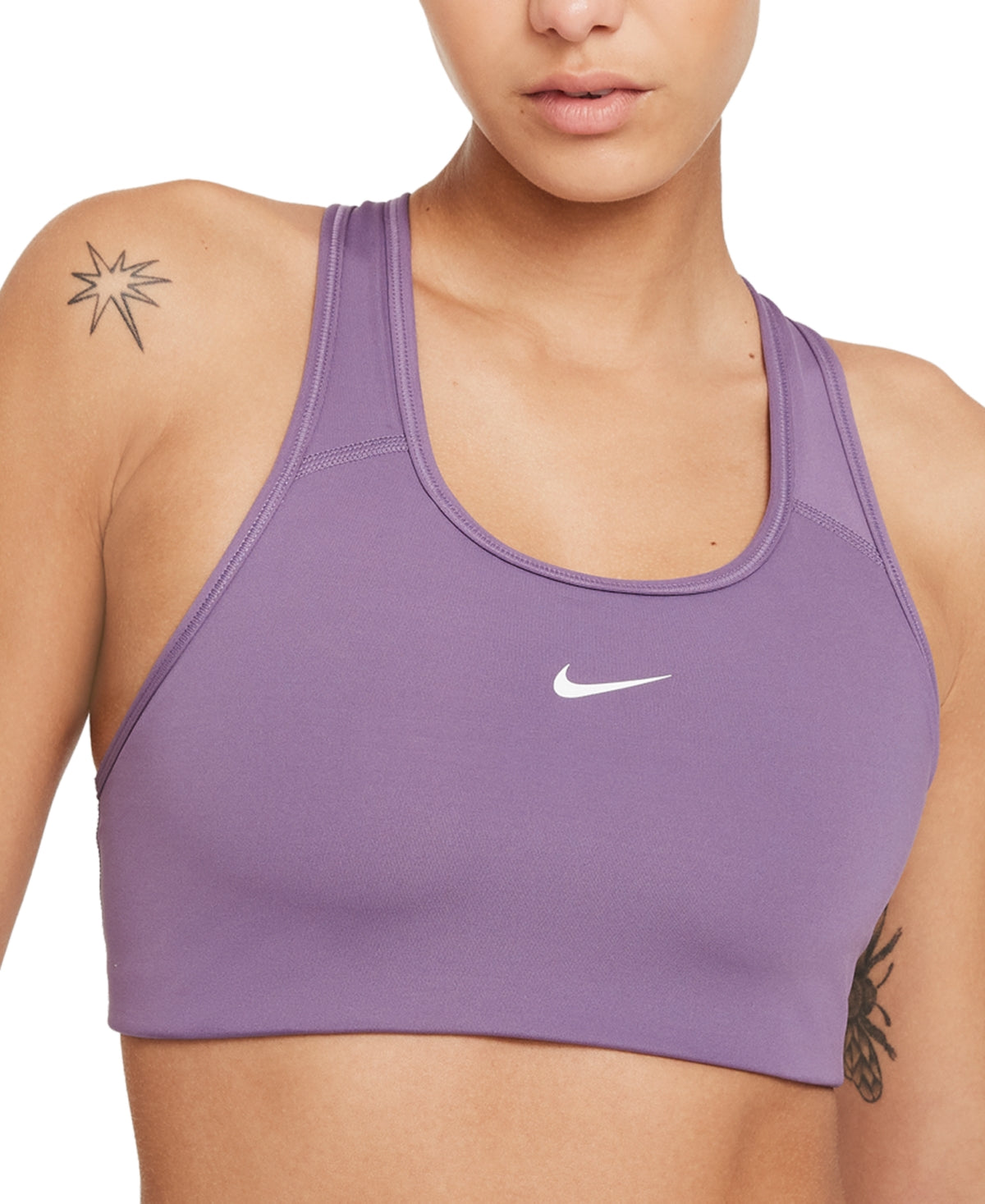 Nike Women's 1 Piece Pad Medium Impact Sports Bra Purple Size X-Small