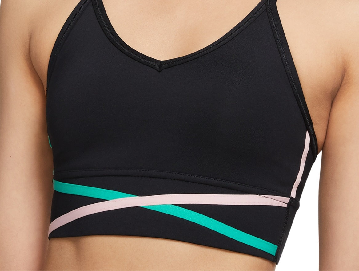 Nike Women's Longline Medium Impact Sports Bra Black Size Medium