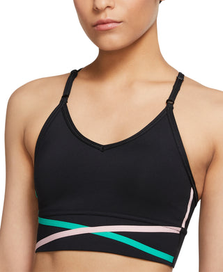 Nike Women's Longline Medium Impact Sports Bra Black Size Medium