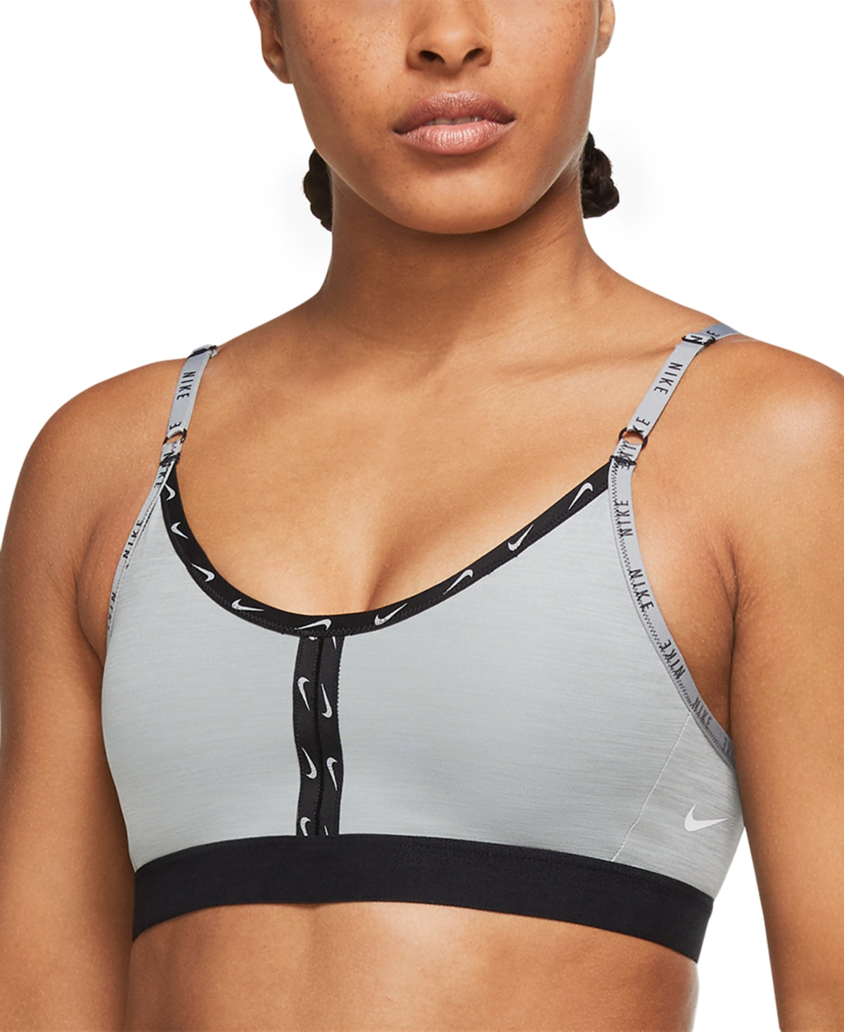 Nike Women's Dri Fit Indy Low-Impact Sports Bra Gray Size X-Large