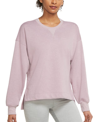 Nike Women's Yoga French Terry Sweatshirt Purple Size Medium