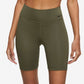 Nike Women's Mid Rise 7 Bike Shorts Green Size 2XL