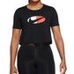 Nike Women's Dri Fit One Cropped Top Black Size Small