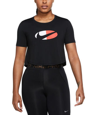Nike Women's Dri Fit One Cropped Top Black Size Small