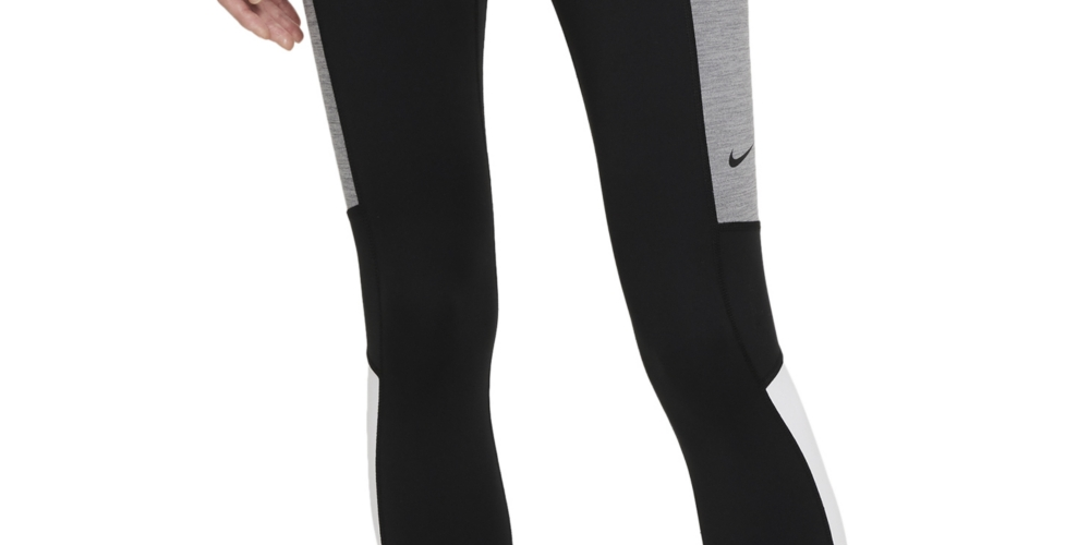 Nike Women's Dri fit One Colorblocked 7/8 Leggings Black Size Large