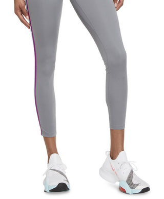 Nike Women's Dri Fit One Mid Rise 7/8 Taped Leggings Gray Size Large