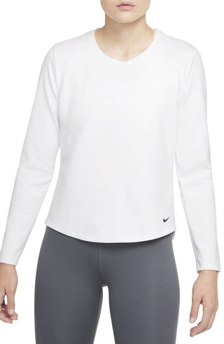 Nike Women's Therma Fit Long Sleeve Shirt White Size X-Small