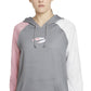 Nike Women's Cotton Therma Fit Colorblocked Fleece Hoodie Gray Size Small