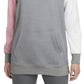 Nike Women's Cotton Therma Fit Colorblocked Fleece Hoodie Gray Size Small