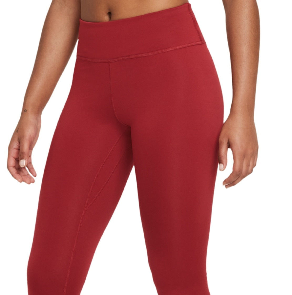 Nike Women's One Therma Fit Mid Rise Leggings Red Size Small