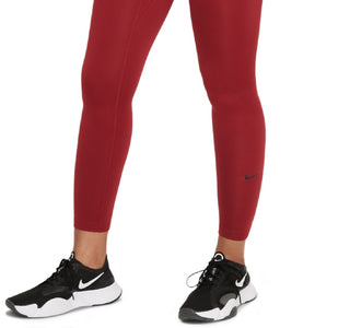 Nike Women's One Therma Fit Mid Rise Leggings Red Size Small