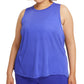 Nike Women's Yoga Dri Fit Crossback Tank Blue Size X-Small