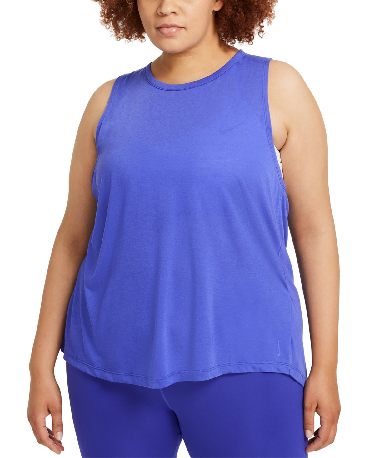 Nike Women's Yoga Dri Fit Crossback Tank Blue Size X-Large