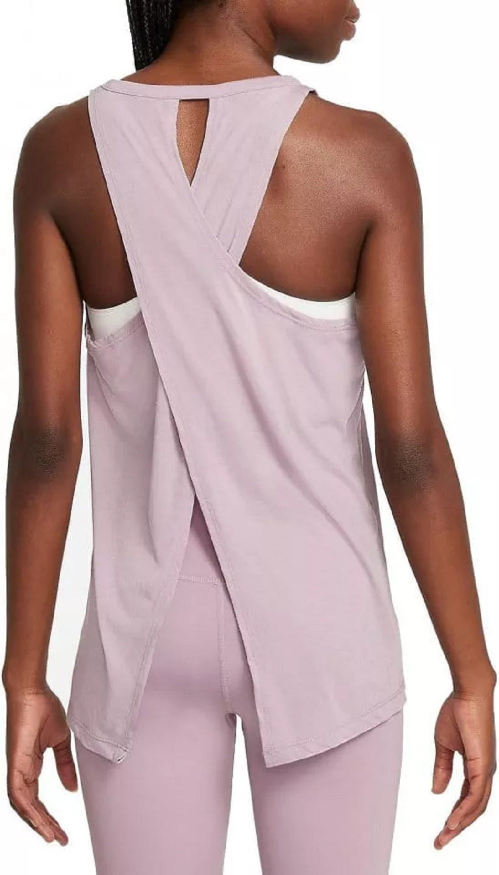Nike Women's Yoga Dri Fit Crossback Tank Purple Size X-Large