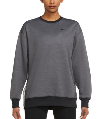 Nike Women's Therma Fit Fleece Training Top Gray Size L