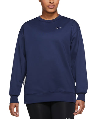 Nike Women's Therma-fit Fleece Training Top - Midnight Navy Size XL