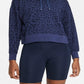 Nike Women's Dri FIT Get Fit Pullover Printed Training Hoodie Blue Size Large