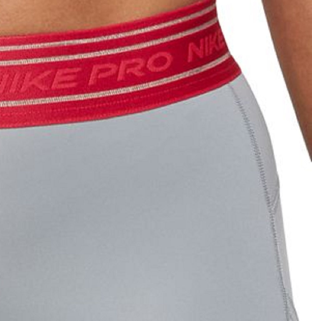 Nike Women's Pro Dri Fit Mesh Pocket Training Shorts Gray Size Small