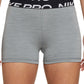 Nike Women's Pro Grx Dri Fit Training Shorts Gray Size Small