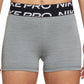 Nike Women's Pro Grx Dri Fit Training Shorts Gray Size Small