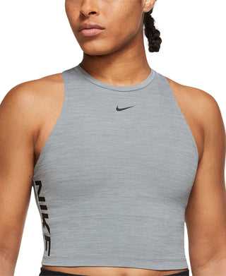 Nike Women's Pro Dri Fit Crop Top Gray Size X-Large
