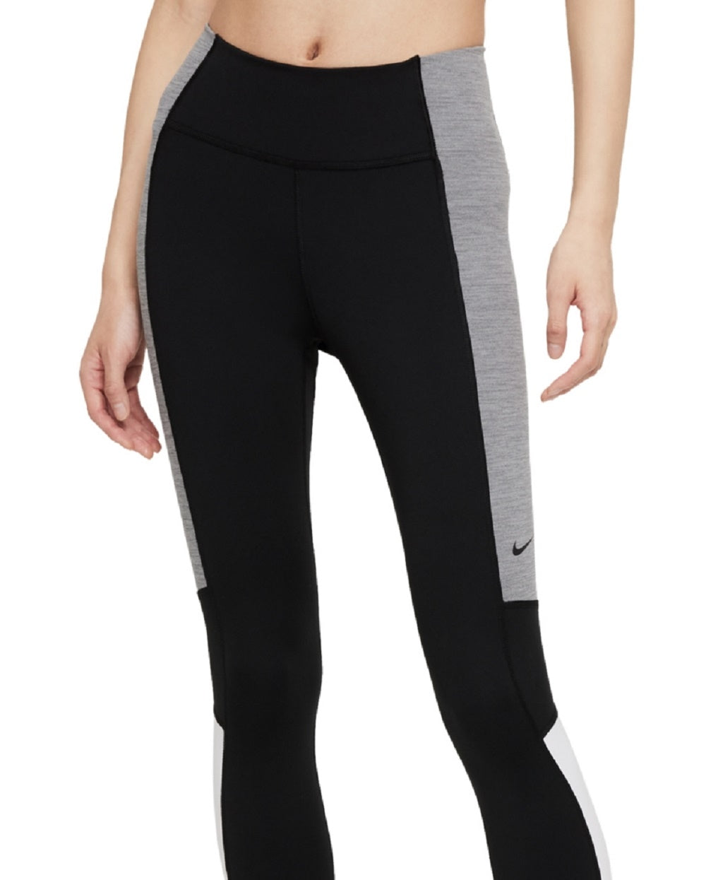 Nike Women's Color Block Mid Rise 7/8 Tights Black Size 3X