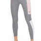 Nike Women's Color Block Mid Rise 7/8 Tights Gray Size 2X