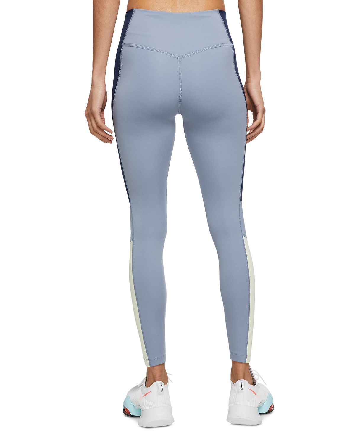 Nike Women's Color Block Mid Rise 7/8 Tights Blue Size 3X