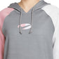 Nike Women's Therma Fit Fleece Color Block Training Hoodie Gray Size 1X