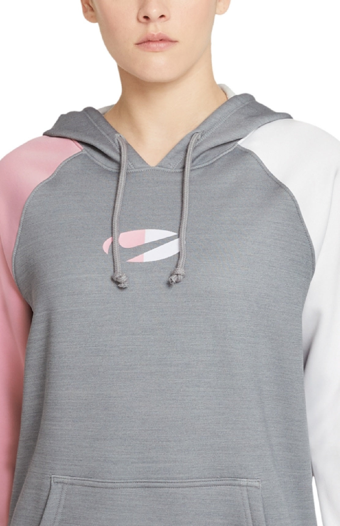 Nike Women's Therma Fit Fleece Color Block Training Hoodie Gray Size 1X