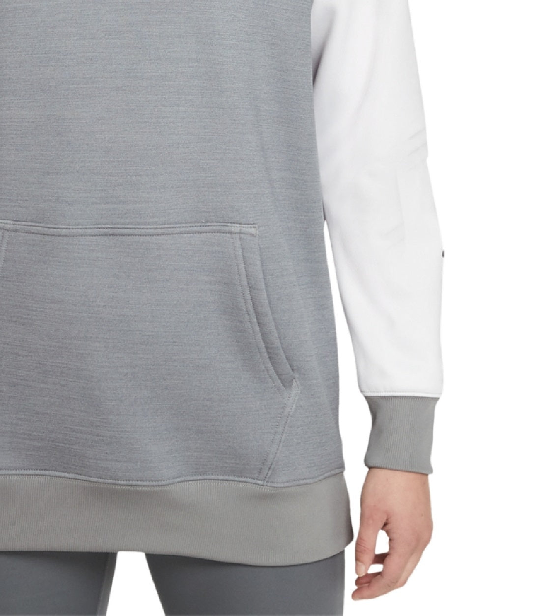 Nike Women's Therma Fit Fleece Color Block Training Hoodie Gray Size 1X