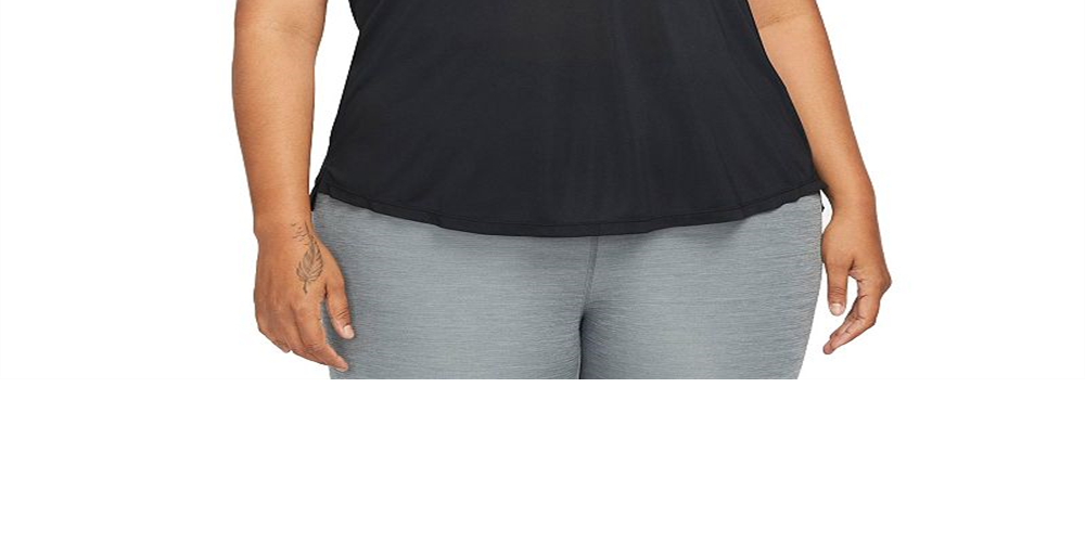 Nike Women's Dri FIT One Standard Fit Tank Top Black Size 1X