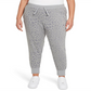 NikeWomen's Plus Dri FIT Get Fit Printed Training Pants Gray Size 3X