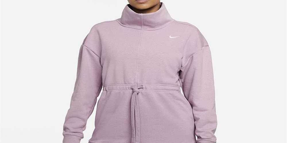 Nike Women's Plus Dri FIT Get Fit Pullover Training Top Purple Size 1X