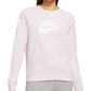 Nike Women's Essential Fleece Sweatshirt Pink Size 2X