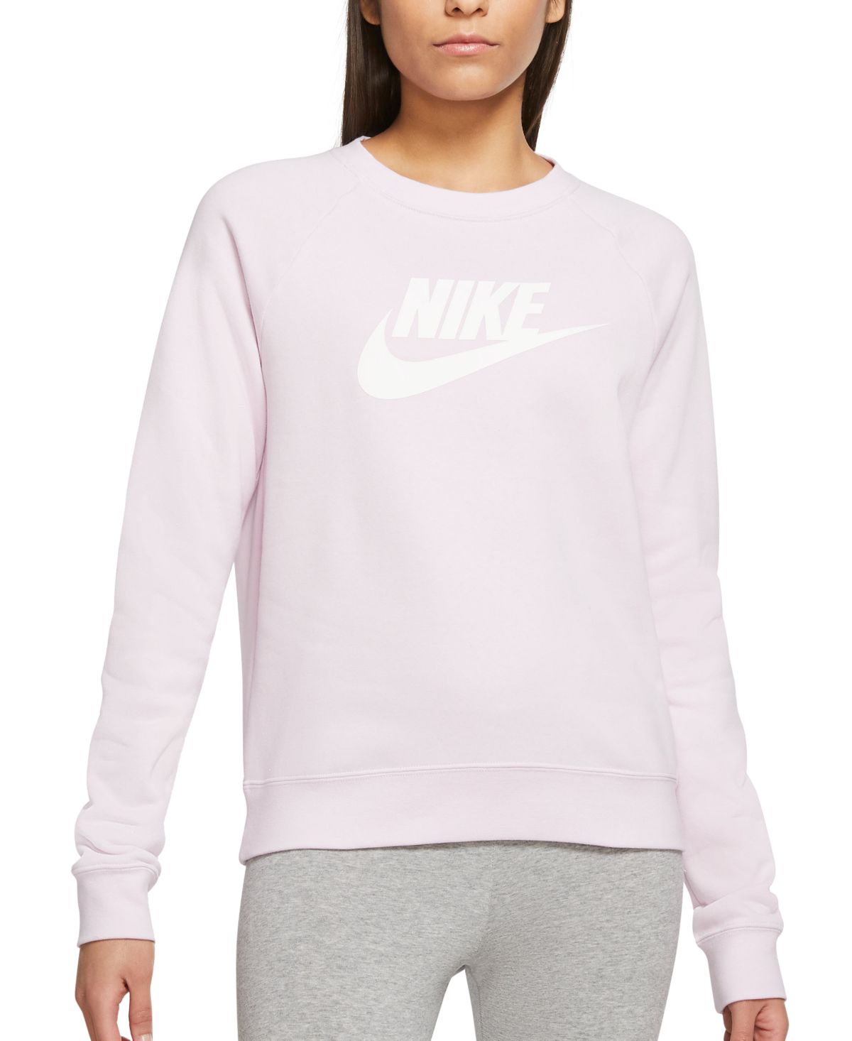 Nike Women's Essential Fleece Sweatshirt Pink Size 3X
