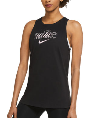 Nike Women's Dri Fit Graphic Training Tank Black Size Small