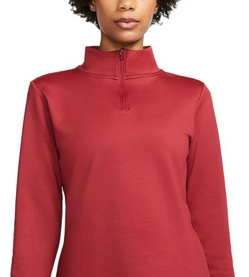 Nike Women's Therma Fit One Long Sleeve Half Zip Pullover Pink Size Medium