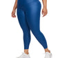 Nike Women's Mid Rise 7/8 Faux Leather Leggings Blue Size 1X
