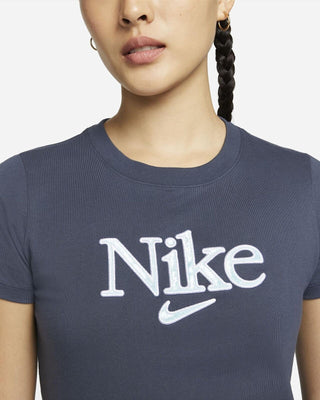 Nike Women's Cotton Graphic T-Shirt Blue Size 2X