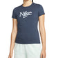Nike Women's Cotton Graphic T-Shirt Blue Size 2X