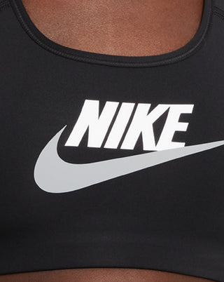 Nike Women's Dri Fit Medium Support Graphic Sports Bra Black Size X-Small